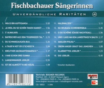 Fischbachauer Sangerinnen: Unvergengliche Rariteten [CD]