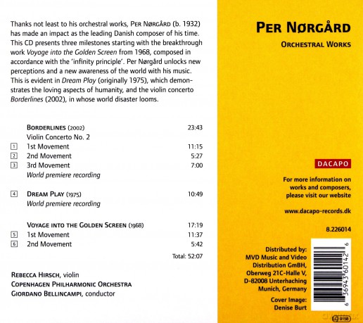Per Nssrgard: Violinkonzert Nr.2 Borderlines [CD]