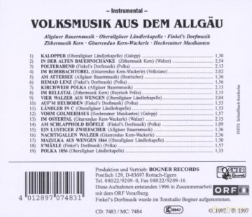 Volksmusik aus dem Allgeu [CD]