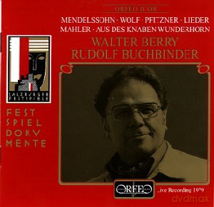 Felix Mendelssohn Bartholdy: Walter Berry-Salzburger Liederabende 17.August 1979 [CD]