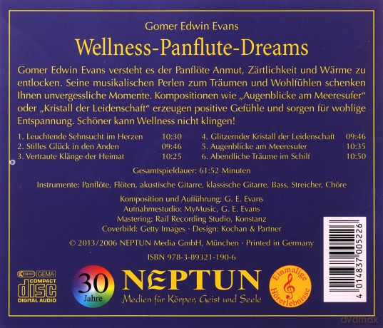 Gomer Edwin Evans: Wellness-Panflute-Dreams [CD]