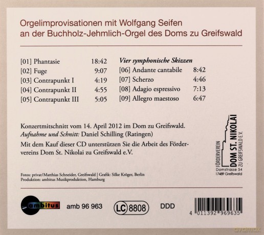 Wolfgang Seifen-Orgelimprovisationen [CD]