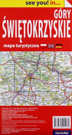 Góry Świętokrzyskie papierowa mapa turystyczna 1:75 000