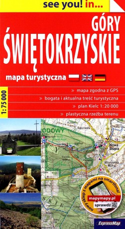 Góry Świętokrzyskie papierowa mapa turystyczna 1:75 000