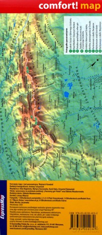 Karkonosze Mapa panoramiczna laminowana mapa turystyczna 1:33 000