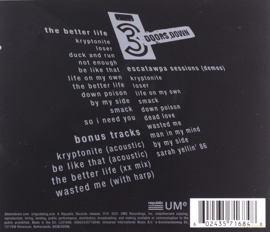 3 Doors Down: The Better Life - 20th Anniversary [2CD]