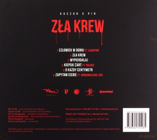 Kaczor X Pih: Zła Krew EP [CD]