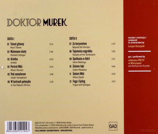Doktor Murek soundtrack (Lucjan Kaszycki) [CD]