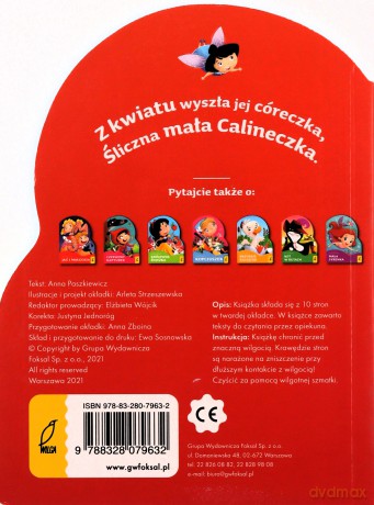 Bajki na dobranoc. Calineczka - Anna Paszkiewicz [KSIĄŻKA]