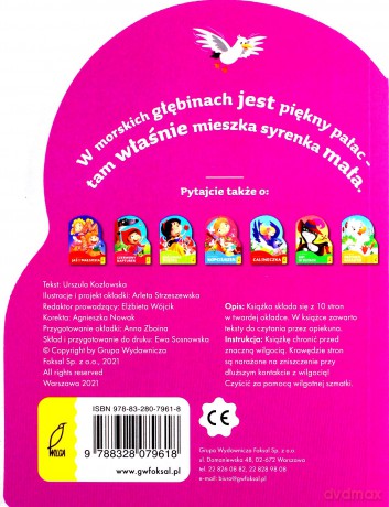 Bajki na dobranoc. Mała syrenka - Urszula Kozłowska [KSIĄŻKA]