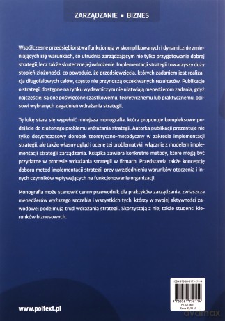 Implementacja strategii zarządzania w przedsiębiorstwie - Gracjana Noga [KSIĄŻKA]