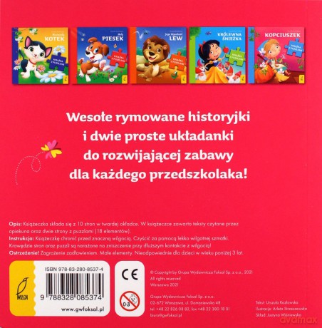 Książka z puzzlami. Czerwony kapturek - Urszula Kozłowska [KSIĄŻKA]