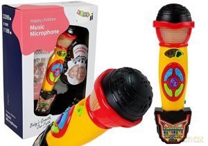 Mikrofon Żółto- Czarny Karaoke Nagrywający Piosenki [GRA]