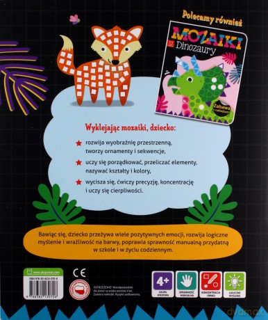 Mozaiki. Zwierzęta. Zabawa z naklejkami [KSIĄŻKA]