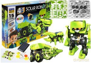 Robot Solarny 4 w 1 Tyranozaur Rex Owad Zestaw Edukacyjny Naukowy [GRA]