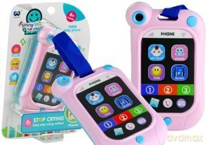 Telefon Dotykowa Komórka Dla Malucha Dźwięki Róż [GRA]
