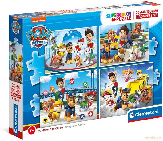 CLEMENTONI 4w1 Progresive Psi Patro [PUZZLE]