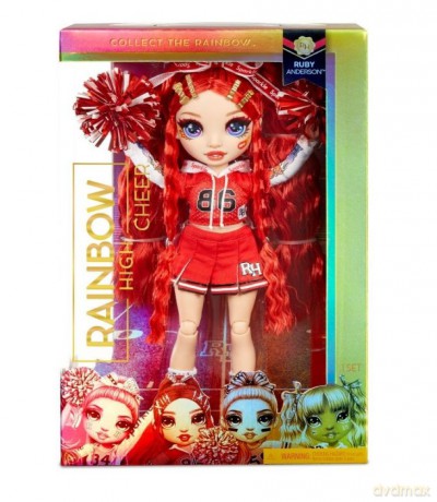 Lalka RAINBOW High Cheer Doll , Ruby Anderson (czerwona)