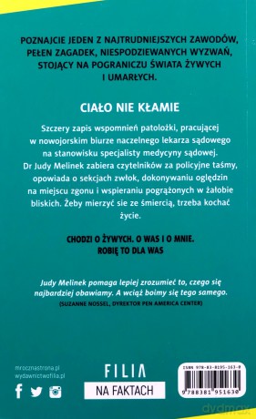Ciało nie kłamie (pocket) - Judy Melinek [KSIĄŻKA]