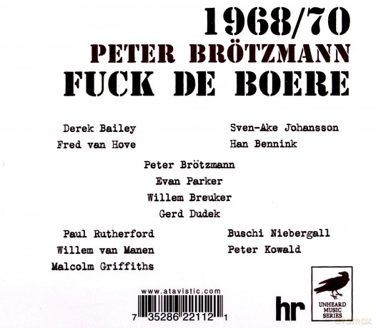 Peter Brotzmann: Fuck De Boere [CD]