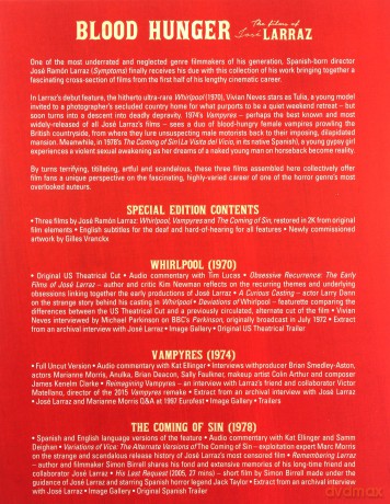 Blood Hunger: The Films Of Jose Larraz (Whirlpool / Vampyres / The Coming of Sin) [BOX] [3xBlu-Ray]