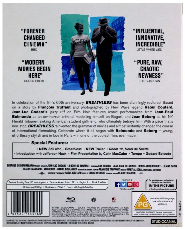 Breathless (60th Anniversary Edition) (Do utraty tchu) [Blu-Ray]