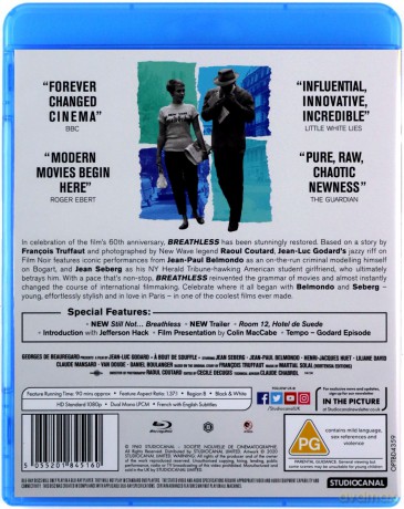 Breathless (60th Anniversary Edition) (Do utraty tchu) [Blu-Ray]