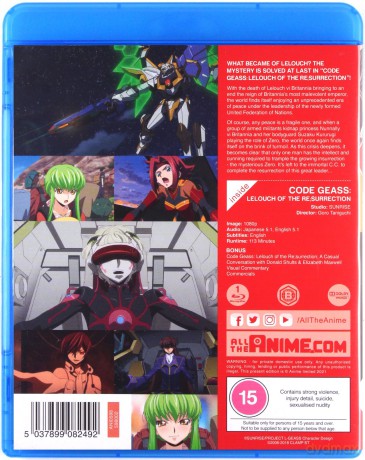 Code Geass: Lelouch Of The Re:Surrection [Blu-Ray]