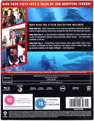 Deep Blue Sea 1-3 (Piekielna głębia) [BOX] [3xBlu-Ray]