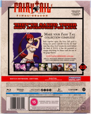 Fairy Tail: The Final Season Part 23 (Episodes 278-290) [2xBlu-Ray]
