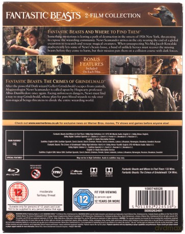 Fantastic Beasts and Where to Find Them / Fantastic Beasts: The Crimes of Grindelwald (Fantastyczne zwierzęta i jak je znaleźć / Fantastyczne zwierzęta: Zbrodnie Grindelwalda) [Blu-Ray]