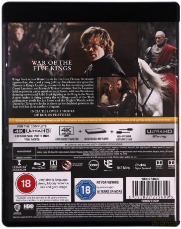 Gra o tron sezon 1-8 [BOX] [33xBlu-Ray 4K]