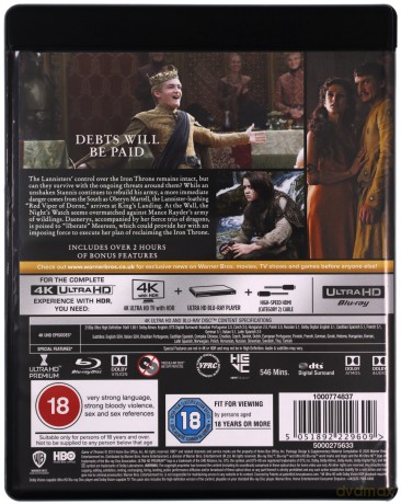 Gra o tron sezon 1-8 [BOX] [33xBlu-Ray 4K]