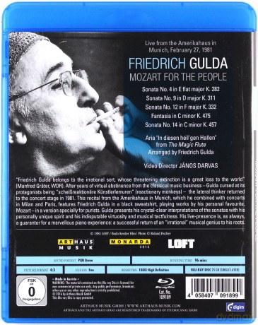 Friedrich Gulda: Mozart For The People [Blu-Ray]