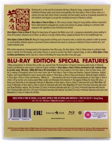 Once Upon A Time In China 1-3 Trilogy (Dawno temu w Chinach) [4xBlu-Ray]