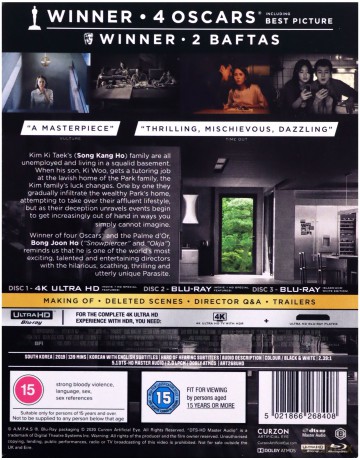 Parasite (Black and White Edition) (Limited) (steelbook) [Blu-Ray 4K]+[2xBlu-Ray]