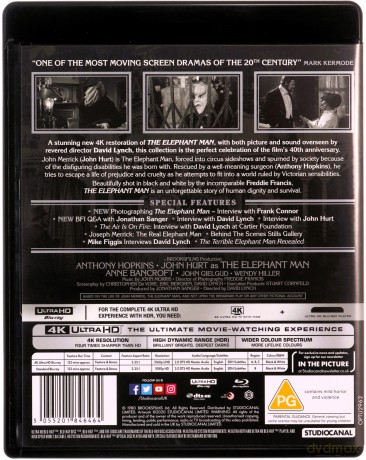 The Elephant Man (40th Anniversary Edition) (Człowiek słoń) [Blu-Ray 4K]+[Blu-Ray]