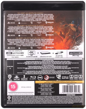 Hobbit 1-3 Trylogia [BOX] [6xBlu-Ray 4K]