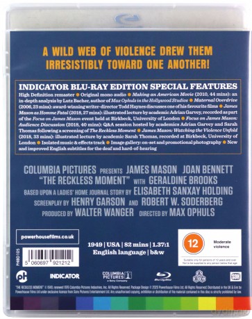 The Reckless Moment (Niebezpieczna decyzja) [Blu-Ray]