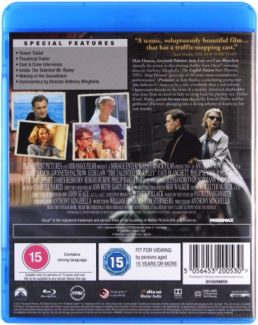 The Talented Mr. Ripley (Utalentowany Pan Ripley) [Blu-Ray]