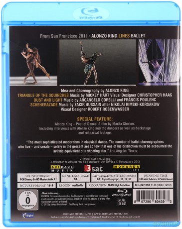 Alonzo King, Lines Ballet: Triangle of the Squinches / Scheherazade / Dust and Light [Blu-Ray]
