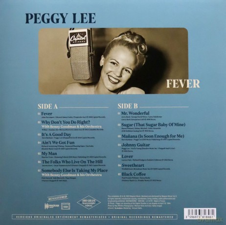 Peggy Lee: Fever (Remastered) [Winyl]