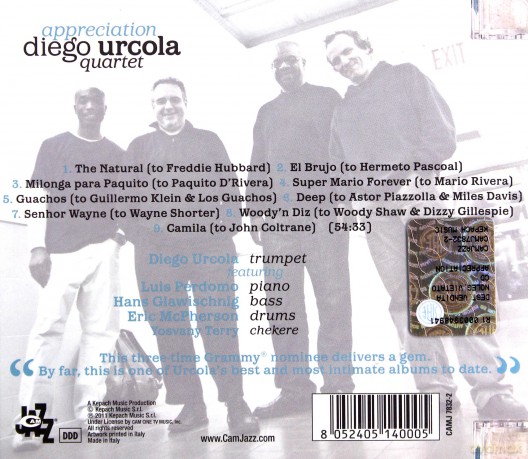 Diego Urcola, Luis Perdomo, Hans Glawischnig, Eric McPherson: Appreciation [CD]