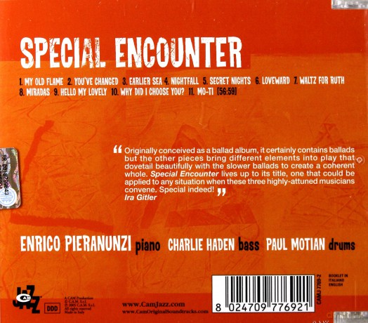 Enrico Pieranunzi, Charlie Haden, Paul Motian: Special Encounter [CD]