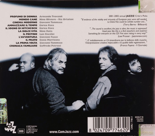 Enrico Rava, Giovanni Tommaso, Stefano Bollani, Roberto Gatto: La Dolce Vita [CD]