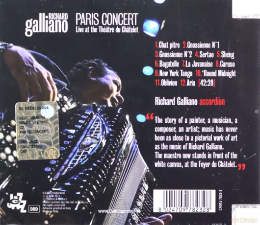 Richard Galliano: Paris Concert - live at at the Théâtre du Châtelet [CD]