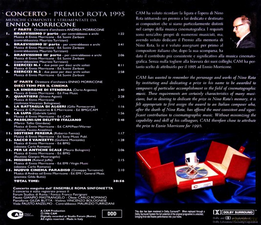 Ennio Morricone: Concerto Premio Rota 1995 [CD]