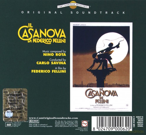 Il Casanova Di Federico Fellini soundtrack (Casanova Federico Felliniego) (Nino Rota) [CD]