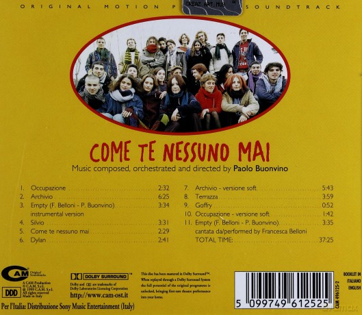 Come Te Nessuno Mai (But Forever in My Mind) soundtrack (Na Zawsze Ty) [CD]