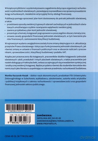 Rachunkowość jednostek oświatowych - Monika Kaczurak-Kozak [KSIĄŻKA]